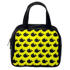 Cute Whale Illustration Pattern Classic Handbags (one Side)