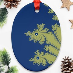 Blue And Green Design Ornament (oval) 