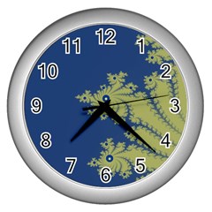 Blue And Green Design Wall Clocks (silver) 