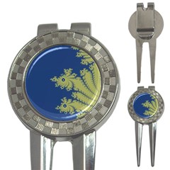 Blue And Green Design 3-in-1 Golf Divots