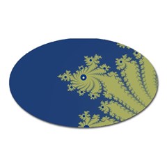 Blue And Green Design Oval Magnet