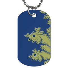 Blue And Green Design Dog Tag (one Side)