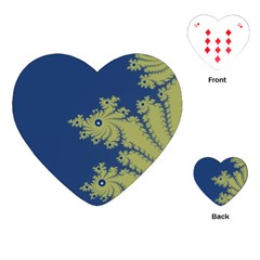 Blue And Green Design Playing Cards (heart) 