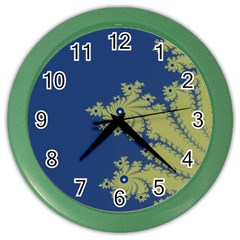 Blue And Green Design Color Wall Clocks