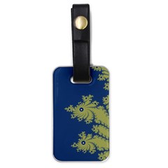 Blue And Green Design Luggage Tags (one Side) 