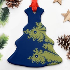 Blue And Green Design Christmas Tree Ornament (2 Sides)