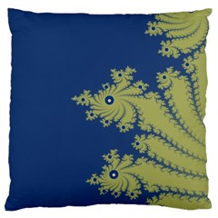 Blue And Green Design Large Cushion Cases (one Side) 