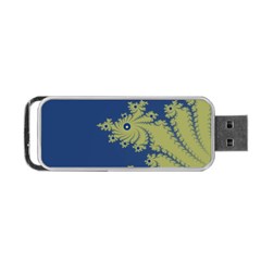 Blue And Green Design Portable Usb Flash (two Sides)