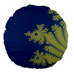 Blue And Green Design Large 18  Premium Round Cushions