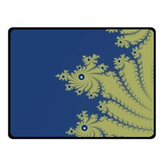 Blue And Green Design Double Sided Fleece Blanket (small) 