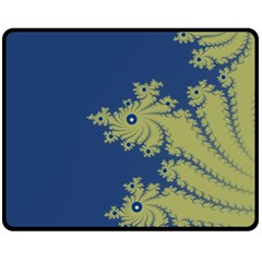 Blue And Green Design Double Sided Fleece Blanket (medium) 