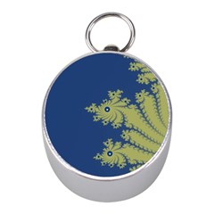 Blue And Green Design Mini Silver Compasses