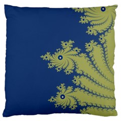 Blue And Green Design Large Flano Cushion Cases (two Sides)  by digitaldivadesigns