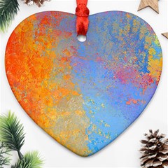 Hot And Cold Ornament (heart)  by digitaldivadesigns