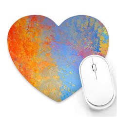 Hot And Cold Heart Mousepads by digitaldivadesigns