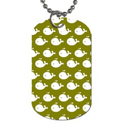 Cute Whale Illustration Pattern Dog Tag (one Side) by GardenOfOphir