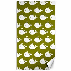 Cute Whale Illustration Pattern Canvas 40  X 72   by GardenOfOphir