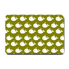 Cute Whale Illustration Pattern Small Doormat  by GardenOfOphir