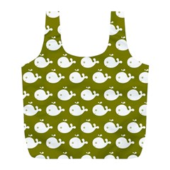 Cute Whale Illustration Pattern Full Print Recycle Bags (l)  by GardenOfOphir