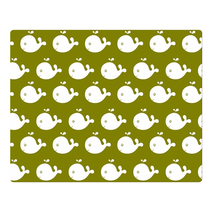 Cute Whale Illustration Pattern Double Sided Flano Blanket (Large) 