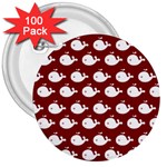 Cute Whale Illustration Pattern 3  Buttons (100 pack)  Front