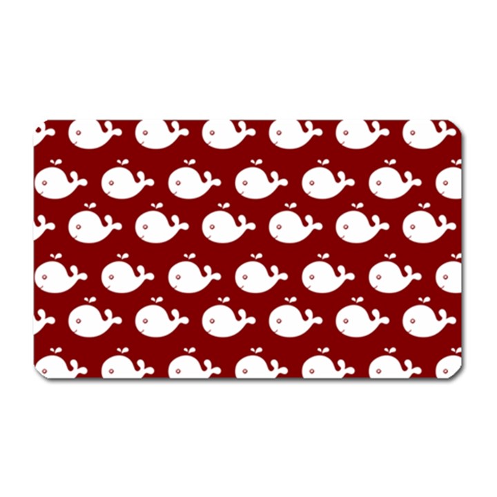 Cute Whale Illustration Pattern Magnet (Rectangular)