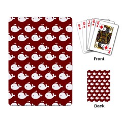 Cute Whale Illustration Pattern Playing Card