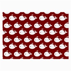 Cute Whale Illustration Pattern Large Glasses Cloth by GardenOfOphir