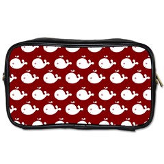 Cute Whale Illustration Pattern Toiletries Bags 2-side by GardenOfOphir