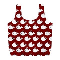 Cute Whale Illustration Pattern Full Print Recycle Bags (l)  by GardenOfOphir