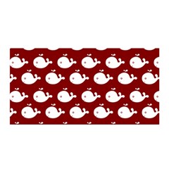 Cute Whale Illustration Pattern Satin Wrap by GardenOfOphir