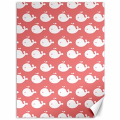 Cute Whale Illustration Pattern Canvas 36  X 48   by GardenOfOphir