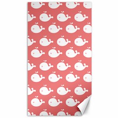 Cute Whale Illustration Pattern Canvas 40  X 72   by GardenOfOphir