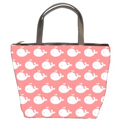 Cute Whale Illustration Pattern Bucket Bags by GardenOfOphir