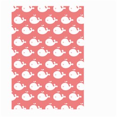 Cute Whale Illustration Pattern Large Garden Flag (two Sides) by GardenOfOphir