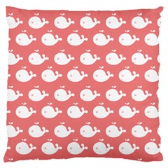 Cute Whale Illustration Pattern Large Cushion Cases (two Sides) 