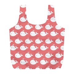 Cute Whale Illustration Pattern Full Print Recycle Bags (l)  by GardenOfOphir