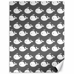 Cute Whale Illustration Pattern Canvas 18  X 24   by GardenOfOphir