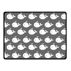 Cute Whale Illustration Pattern Fleece Blanket (small) by GardenOfOphir