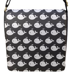 Cute Whale Illustration Pattern Flap Messenger Bag (s) by GardenOfOphir