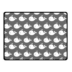 Cute Whale Illustration Pattern Double Sided Fleece Blanket (small)  by GardenOfOphir