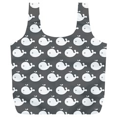 Cute Whale Illustration Pattern Full Print Recycle Bags (l)  by GardenOfOphir