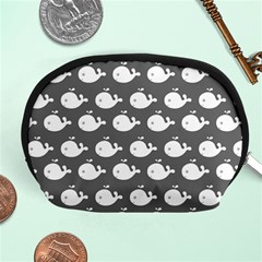 Cute Whale Illustration Pattern Accessory Pouches (medium)  by GardenOfOphir