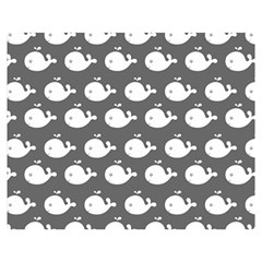 Cute Whale Illustration Pattern Double Sided Flano Blanket (medium)  by GardenOfOphir