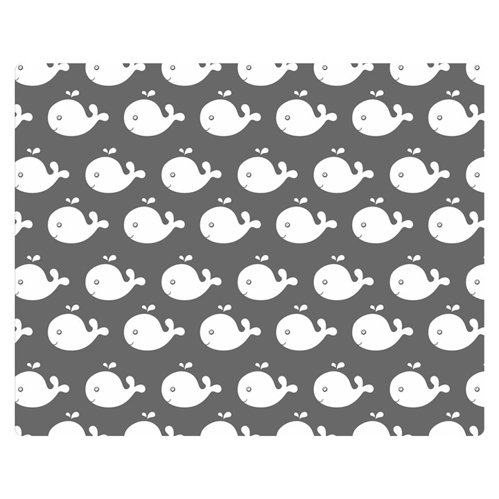 Cute Whale Illustration Pattern Double Sided Flano Blanket (Medium) 