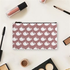 Cute Whale Illustration Pattern Cosmetic Bag (small)  by GardenOfOphir