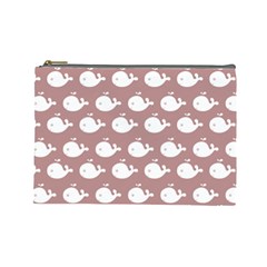 Cute Whale Illustration Pattern Cosmetic Bag (large)  by GardenOfOphir