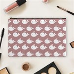 Cute Whale Illustration Pattern Cosmetic Bag (Large)  Front