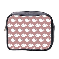 Cute Whale Illustration Pattern Mini Toiletries Bag 2-side by GardenOfOphir