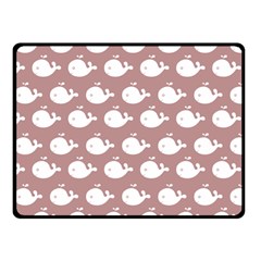 Cute Whale Illustration Pattern Double Sided Fleece Blanket (small)  by GardenOfOphir